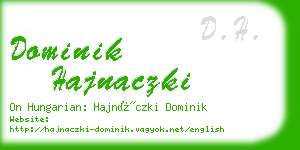 dominik hajnaczki business card